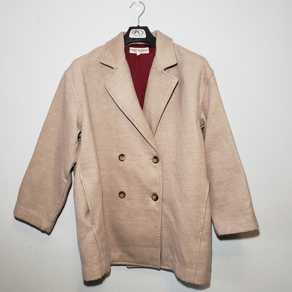 Free People Hannah Slouchy Blazer in Camel Jacket size medium - Picture 2 of 10